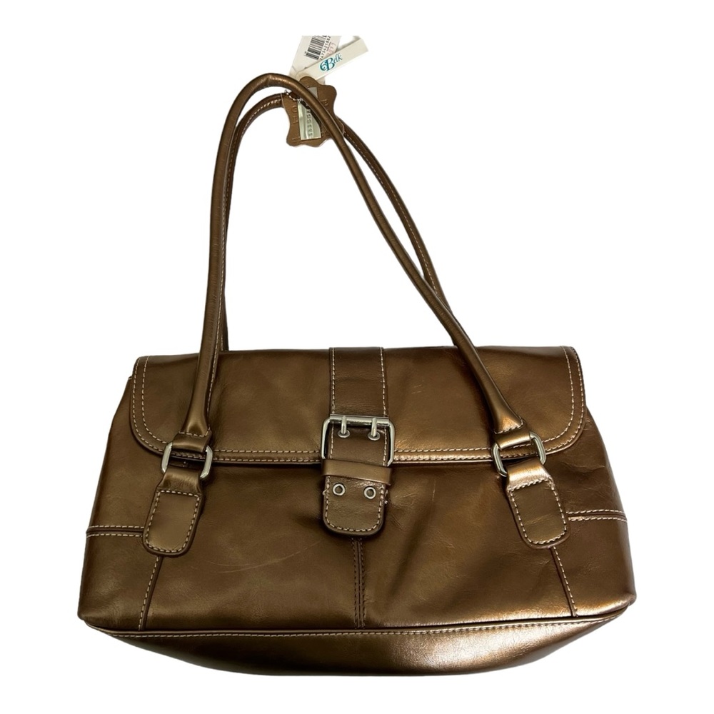 Kim Rogers Genuine Leather Bronze Handbag New with Tags